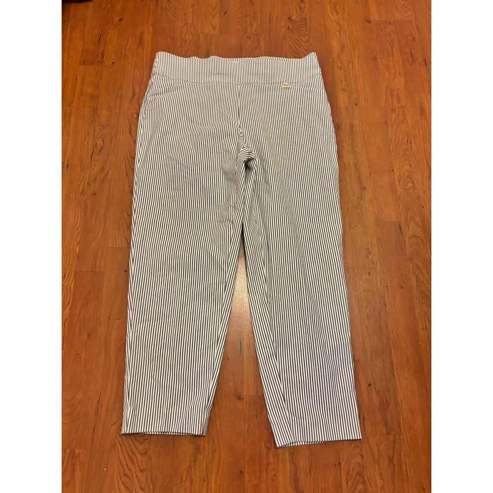 Anne Klein Work Pants Striped Navy & White Comfy size 1X